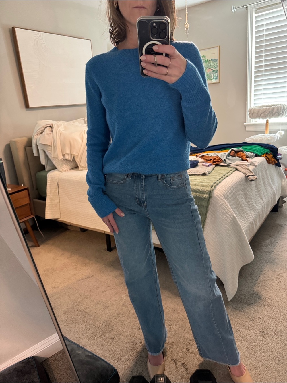 J. Crew Sky Blue Crewneck Sweater - extra soft - Picture 3 of 4